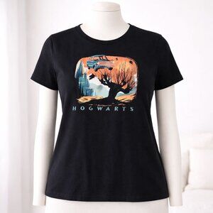 Harry Potter Hogwarts Whomping Willow Graphic Tee Size XL Short Sleeve Crew Neck